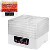 Tefola Essiccatore Elettrico, 350W Essiccatore Alimentare Multiuso, Disidratatore con Display a LED, Temperatura Regolabile 35-70°C, Timer di 48 ore, 5 contenitori trasparenti Impilabili e Removibili