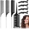 LYJOW 8 Pezzi Pettine Per Meches Set Comb Per Tinta Capelli Pettine Balayage Peine a Coda Professionale Antistatico Pettine Iro Comb Per Colorazione Evidenziazione Micro Intrecciatura Adatto Uomini Donne