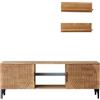 Hanah Home Supporto per TV, Pino, Quercia, Taglia Unica