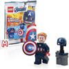 Hakdsy LEGO Marvel Avengers Super Heroes Minifigure - Captain America (with Shield and Helmet) Limited Edition