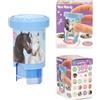 Depesche 13350 Miss Melody Sticker Stamper - Set di Adesivi per la timbratura di Cavalli, Incluso Timbro e 160 Adesivi