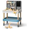 ROBUD Banco da lavoro per bambini in legno con attrezzi e accessori, set di attrezzi giocattolo, regalo per bambini dai 3, 4, 5, 6 anni in su
