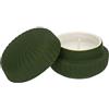Rituali Domestici - Candela Verde Coperchio in ceramica, 8 x 8 cm, profondità 5.3 cm, collezione Sofficeluce