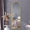 MirrorOutlet Specchio da parete moderno in metallo ad arco a figura intera, 160 x 53 cm, adatto per camera da letto, soggiorno, spogliatoio e spazi abitativi.