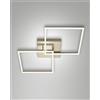 Fabas BARD PLAFONIERA ORO OPACO L.65X65CM 2 LUCI A LED 3000K - 52W - 5180 lm DIMMERABILE