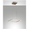 Fabas BARD SOSPENSIONE ORO OPACO L.42X42CM A LED 3000K - 39W - 3880 lm DIMMERABILE