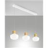 Fabas KINO SOSPENSIONE BIANCA 3 LUCI A LED 3000K - 36W - 3900 lm lm DIMMERABILE BASE LINEARE