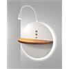 Fabas DUAL APPLIQUE BIANCA A LED 3000K - 9W + 6,5W - 750 lm + 630 lm RETROILLUMINAZIONE ORIENTABILE DIMMERABILE