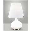 Fabas ADE LAMPADA DA TAVOLO VETRO BIANCO H.33cm PICCOLA 2 LUCI G9 E14