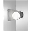 Fabas ADRIA APPLIQUE ARGENTO A LED 3000K - 6W - 540 lm ORIENTABILE IP20 IN METALLO E VETRO