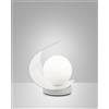 Fabas ADRIA DA TAVOLO BIANCA 1 LUCE A LED 3000K - 6W - 540 lm IN METALLO E VETRO DIMMERABILE