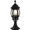 Searchlight Bel Aire Outdoor Post 500mm, Nero con Vetro Trasparente