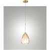 Fabas BRITTON LAMPADARIO A SOSPENSIONE IN VETRO AMBRA D.22CM 1 LUCE ATTACCO E27