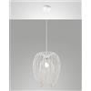 Fabas CAMP LAMPADARIO A SOSPENSIONE BIANCO IN METALLO 1 LUCE ATTACCO E27 D.40CM