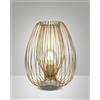 Fabas CAMP LAMPADA DA TAVOLO ORO OPACO 1 LUCE ATTACCO E27 STRUTTURA IN METALLO D.25CM