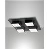 Fabas LUCAS PLAFONIERA ANTRACITE 4 LUCI DIMMERABILE 48W 3000K 4160LM