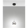 Fabas LUCILLE SOSPENSIONE FUME' 1 LUCE IN VETRO A LED CCT 2700K - 3000K - 4000K- 8W - 750 lm DIMMERABILE