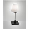 Fabas LUCY LAMPADA DA TAVOLO ATTACCO G9 LAMPADINA INCLUSA COLORE NERA D.10CM dimmerabile