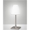 Fabas LUCY LAMPADA DA TAVOLO ATTACCO G9 LAMPADINA INCLUSA COLORE NICHEL SATINATO D.10CM dimmerabile