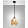 Fabas GISELLA SOSPENSIONE 1 LUCE AMBRA D.26CM ATTACCO E27 ALTEZZA REGOLABILE