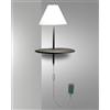 Fabas GOODNIGHT APPLIQUE COMODINO ANTRACITE A LED 3000K - 8W - 720 lm IN METALLO E VETRO SOFFIATO DIMMERABILE