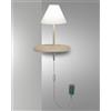 Fabas GOODNIGHT APPLIQUE COMODINO TORTORA A LED 3000K - 8W - 720 lm IN METALLO E VETRO SOFFIATO DIMMERABILE