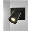 Fabas MODO SPOT NERO 1 LUCE ALLUMINIO SPAZZOLATO ORIENTABILE ATTACCO GU10 IP20