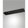 Fabas 3481-54-101 EDISON MONTATURA NERA RETTANGOLARE 5 FORI 90x25cm