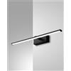 Fabas NALA APPLIQUE NERO L. 50cm a LED 3000K - 10W - 1200 lm IP44
