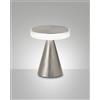 Fabas NEUTRA DA TAVOLO NICHEL SATINATO H.20CM A LED 3000K - 8W - 750 lm DIMMERABILE