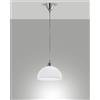 Fabas NICE SOSPENSIONE BIANCA D.26 CM CM 1 LUCE ATTACCO E27 IN METALLO E VETRO