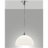 Fabas NICE SOSPENSIONE BIANCA D.36 CM CM 1 LUCE ATTACCO E27 IN METALLO E VETRO