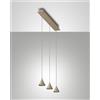Fabas DELTA SOSPENSIONE 3 LUCI ORO OPACO 3443-47-225