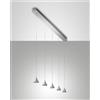 Fabas DELTA SOSPENSIONE 5 LUCI ALLUMINIO 3443-48-212