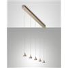Fabas DELTA SOSPENSIONE 5 LUCI ORO OPACO 3443-48-225