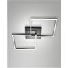 Fabas BARD PLAFONIERA ANTRACITE NW L.65X65CM A LED 4000K - 52W - 5400 lm DIMMERABILE C/ACC