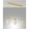 Fabas LAPO LAMPADA A SOSPENSIONE COGNAC 3 LUCI LINEARE A LED 3000K - 36W - 3900 lm DIMMERABILE