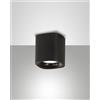 Fabas SMOOTH SPOT NERO 1 LUCE ATTACCO GU10 IP44 IN ALLUMINIO