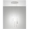 Fabas PRADO LAMPADARIO A SOSPENSIONE BIANCO d.40CM 8 LUCI A LED 3000K - 52W - 5760 lm DIMMERABILE