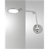 Fabas REGINA APPLIQUE ALLUMINIO A LED CCT 3000K - 4000K - 5000K - 6000K- 9W - 1135 lm ORIENTABILE E TOUCH DIMMER