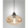 Fabas 3489-50-125 EDISON VETRO AMBRA COMPLETO DI CAVO X KIT LUCI D.27CM H14CM