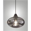 Fabas 3489-50-126 EDISON VETRO FUME' COMPLETO DI CAVO X KIT LUCI D.27CM H14CM