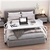 LIJBDDM Scrivania Laptop,Generico Tavolino Da Letto Regolabile Tavolo Da Letto Mobile Regolabile In Altezza Con Ruote Comodini Mobili Su Ruote(Color:Bianco)