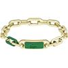 Lacoste Braccialetto a catena da uomo Collezione CREW in Oro Giallo con una Placca Incisa - 2040370