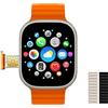 XINDADA 2024 HOT HW ULTRA 2 CALL 2.02 Inch AMOLED GPS 4G SIM Smartwatch Dual Camera Wifi 2GB Ram 16GB ROM Download APP Game Android Smart Watch Support SIM Ca (Add W+B Nylon)