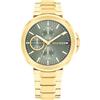 Tommy Hilfiger Orologio Analogico Multifunzione al Quarzo da Donna con Cinturino in Acciaio Inossidabile di Colore Dorato - 1782755