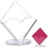 Decoraparty Portatovaglioli da Tavola Trasparente in Plastica, Porta Ferma Tovaglioli Dispenser Fazzoletti Salviette da Tavolo, Liscio, a Cuore 17 x 17 x 8 cm