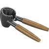 cilio Schiaccianoci KNACKI LEGNO | Metallo laccato, manici in legno | Cracker per nocciole, noci e molto altro | Superficie interna scanalata | Adatto come apribottiglie con tappo a vite/tappi di