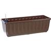 Dehner Fioriera Aqua-Flor Plus con Sistema di irrigazione, ca. 97,5 x 22 x 19 cm, in plastica, Marrone
