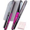 ANGENIL Piastra per Capelli Pro Titanium, Piastra per Capelli a Doppio Voltaggio e Ferro Arricciacapelli 2 in 1, (2.5 cm-grey)